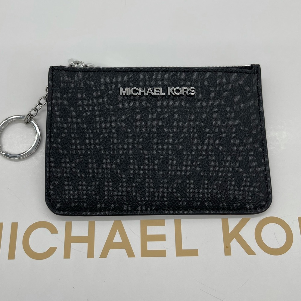 Michael Kors Small TZ Coinpouch w/ID Black - Picture 2 of 6